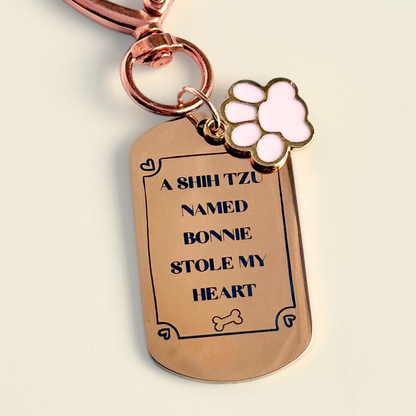Custom Dog Breed ‘Miniature Schnauzer’ Personalised Owner Engraved Keyring (Copy)