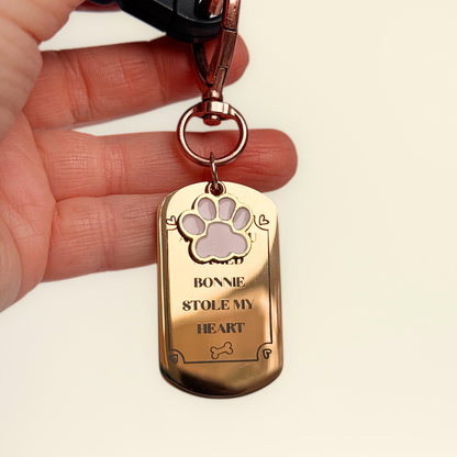 Custom Dog Breed ‘Shih Tzu’ Personalised Owner Engraved Keyring