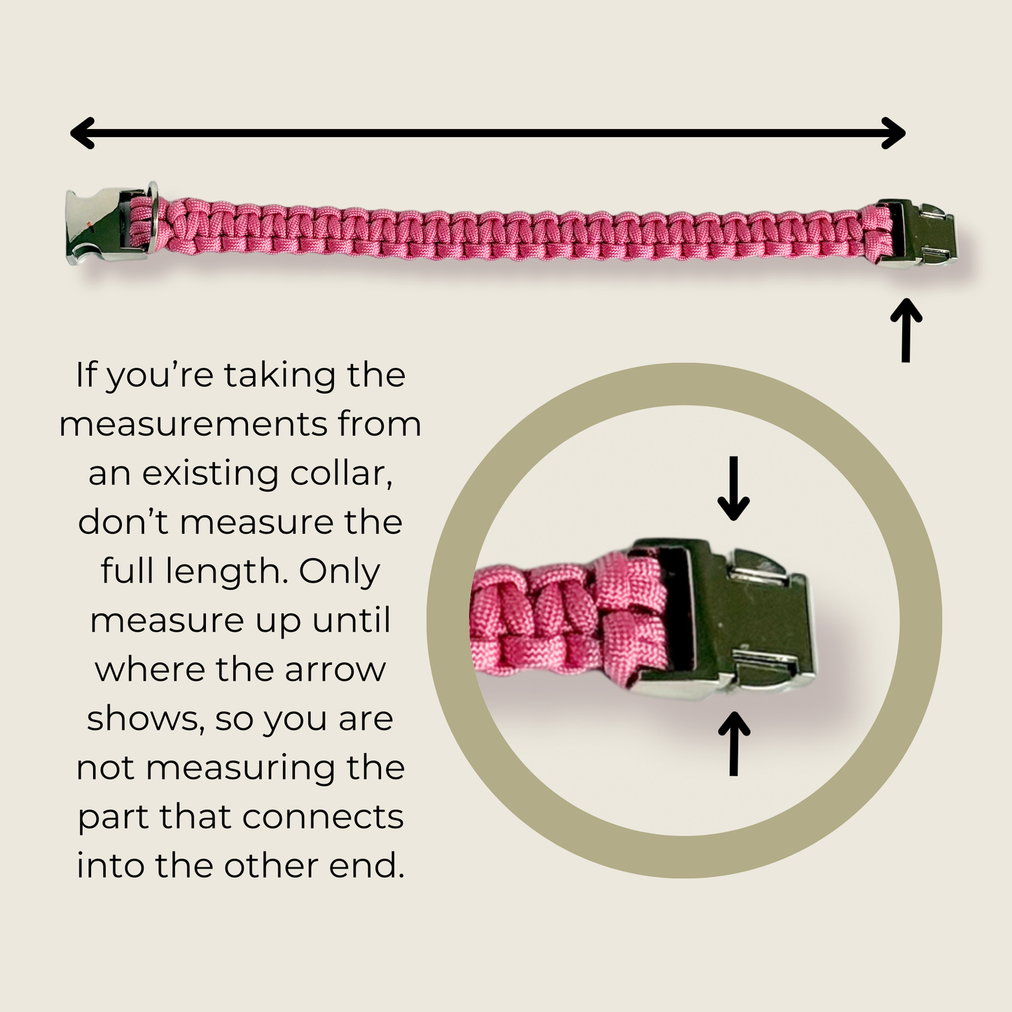 How to measure for your custom made paracord dog collar.
