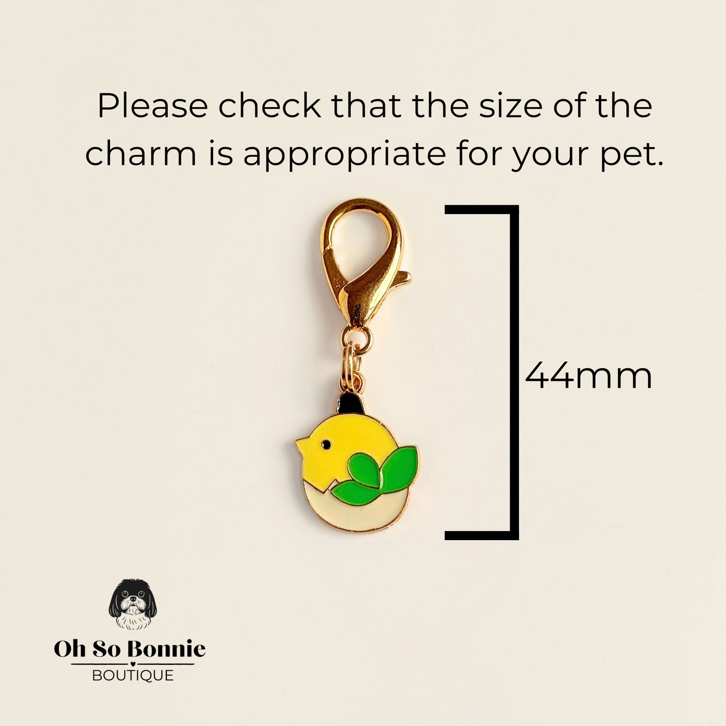 Spring Hatching Chick Easter Themed Dog Collar Charm