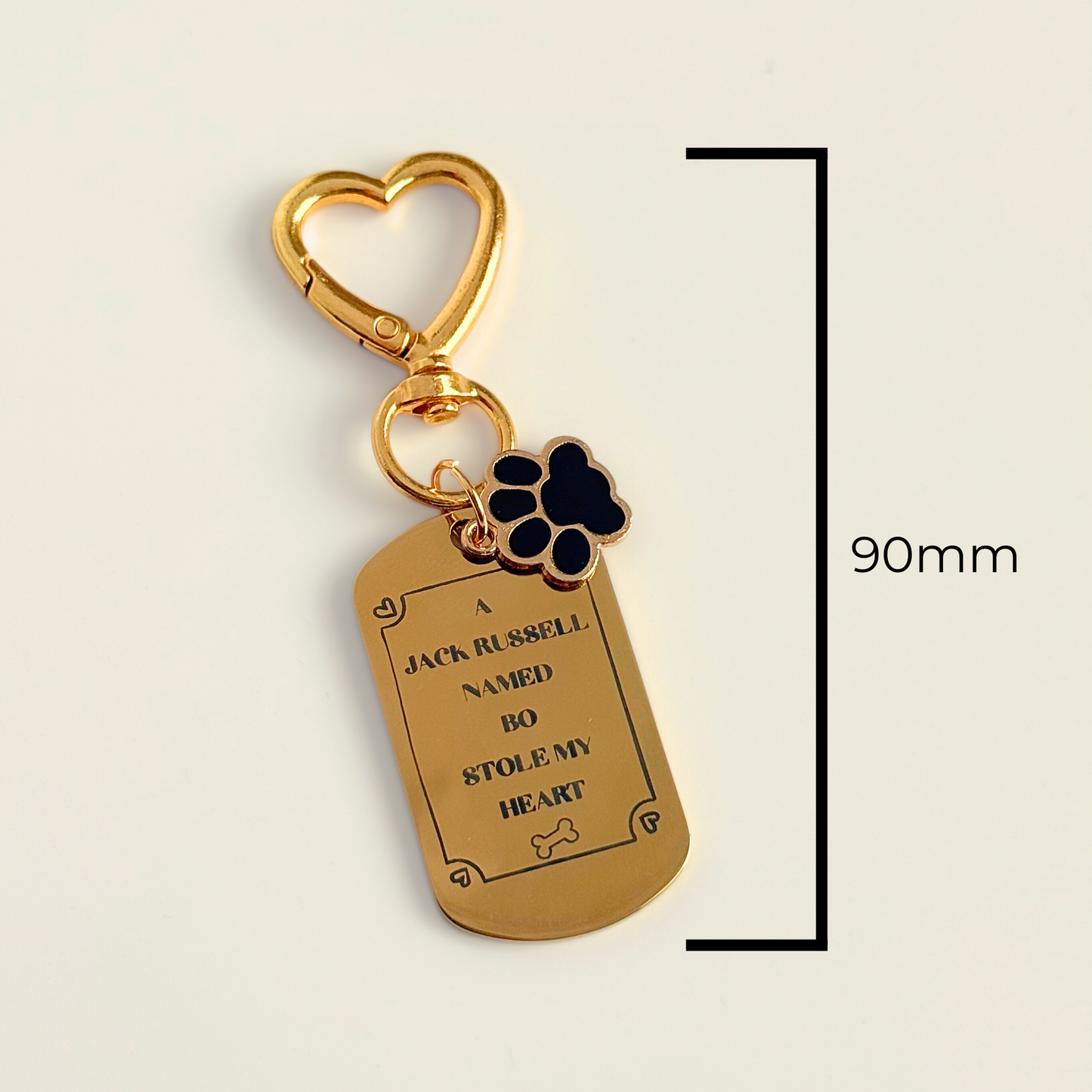 Custom Dog Breed ‘Jack Russell’ Personalised Owner Engraved Keyring (Copy 2)