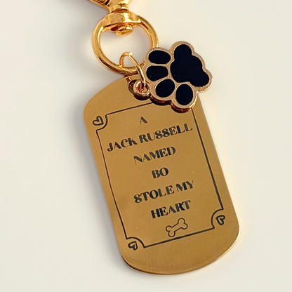 Custom Dog Breed ‘Jack Russell’ Personalised Owner Engraved Keyring (Copy 2)
